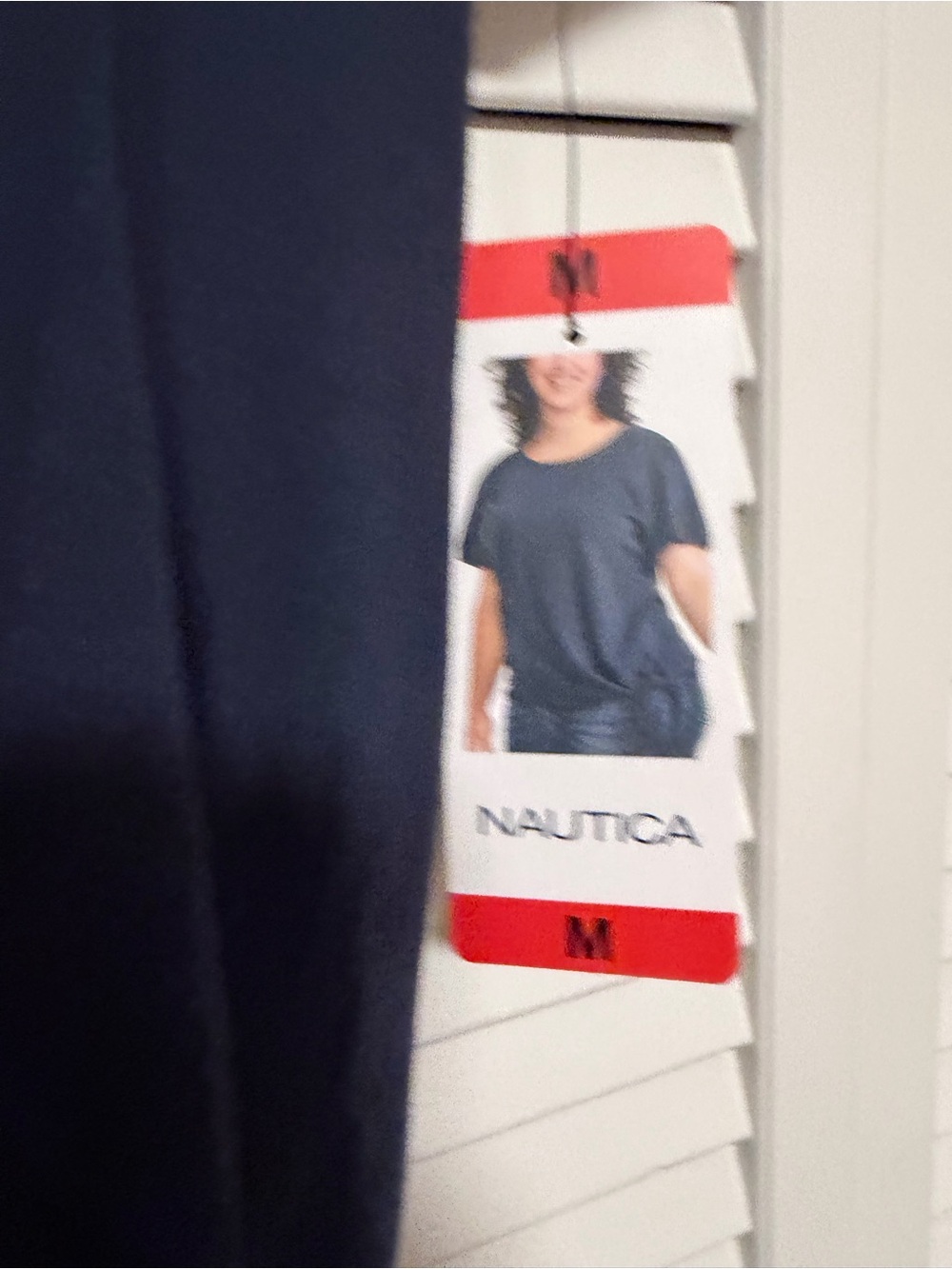 Nautica Navy Side Tie Short Sleeve Top Medium NWT - Picture 3 of 8